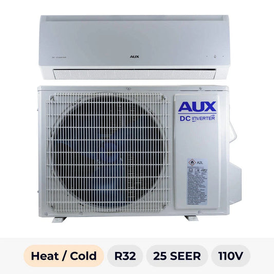 AUX 12000 BTU HEAT/COLD 25 SEER R-32  110 Vol
