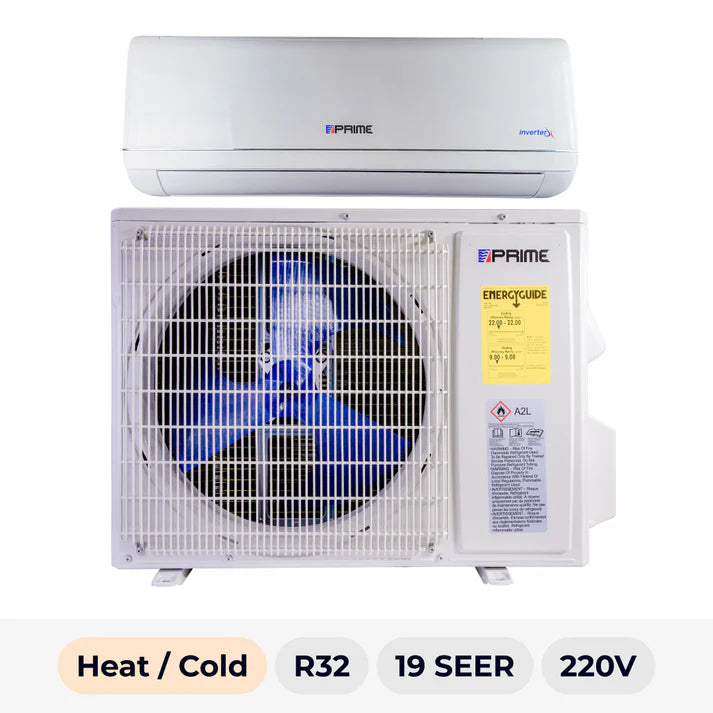 Mini Split PRIME 18000 BTU HEAT/COLD 19 SEER2 R-32 220V SERIE W1