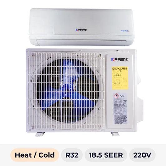 Mini Split PRIME 12000 BTU HEAT/COLD 18.5 SEER2 R-32 220V SERIE W1